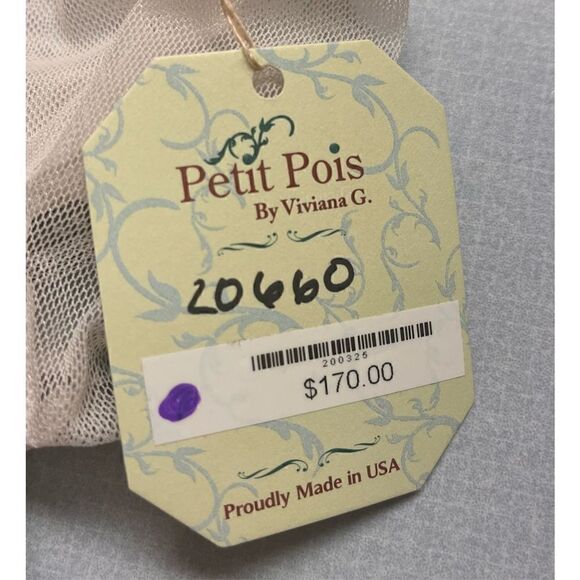 Petit Pois by Viviana G too sheer tunic w/ embroidery sz L NWT - Picture 5 of 6